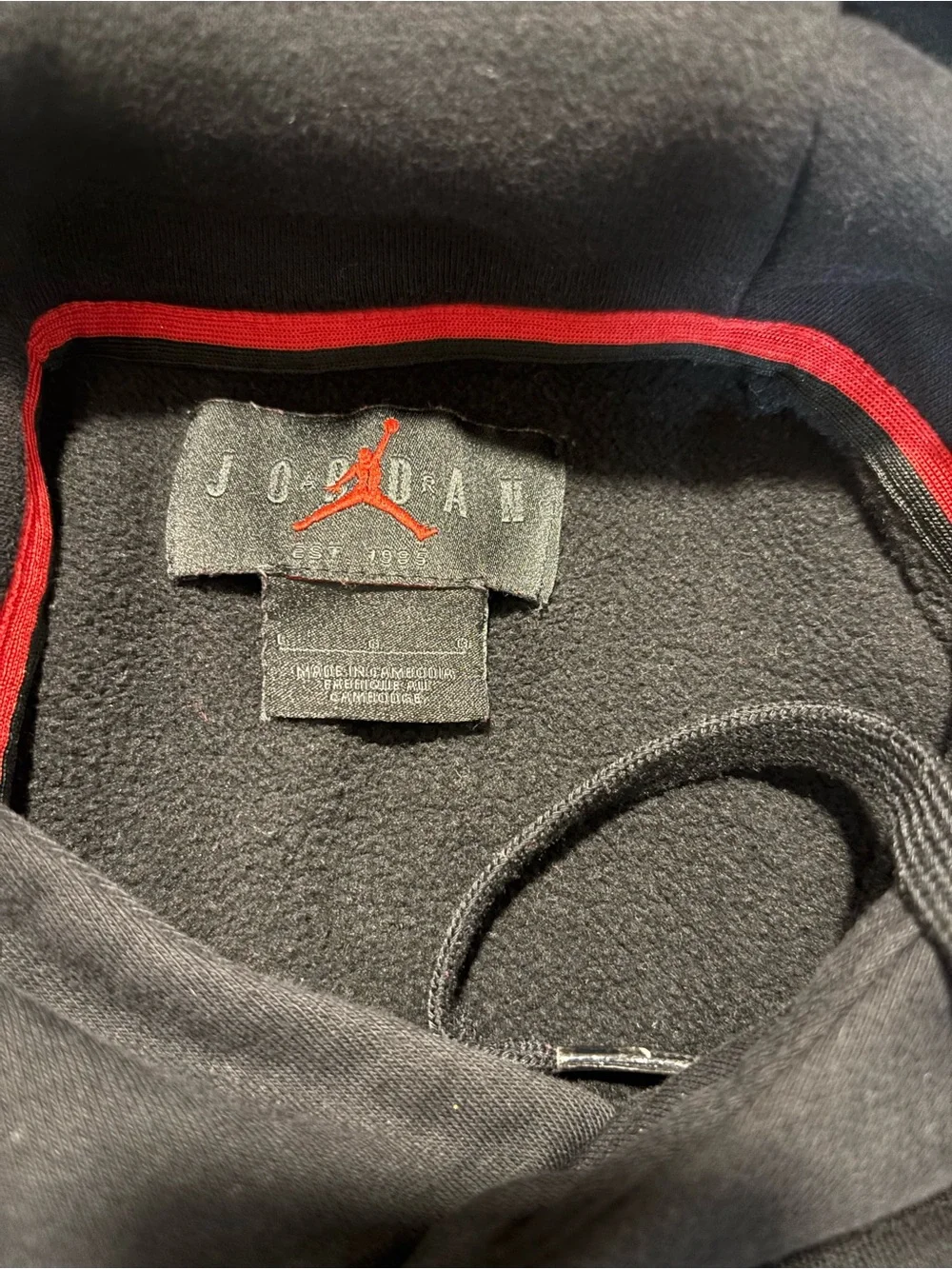 Jordan Black Hoodie with White Jumpman Logo
